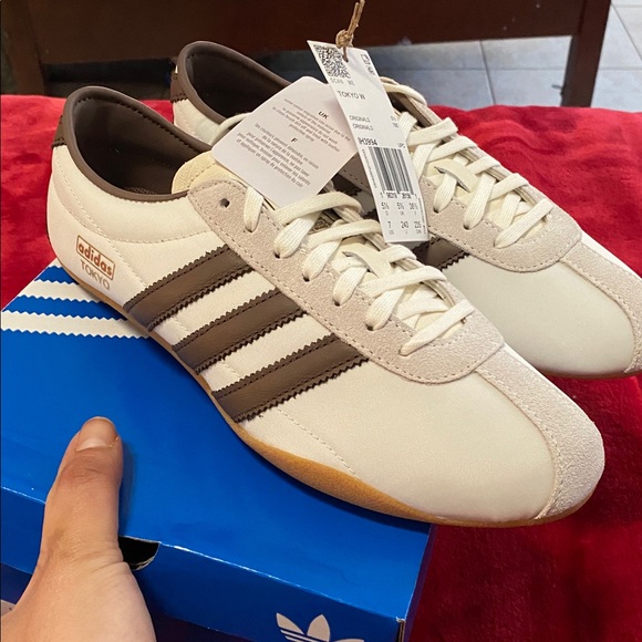 adidas Shoes - adidas Women’s Cream and Brown Retro Low-Top Sneakers